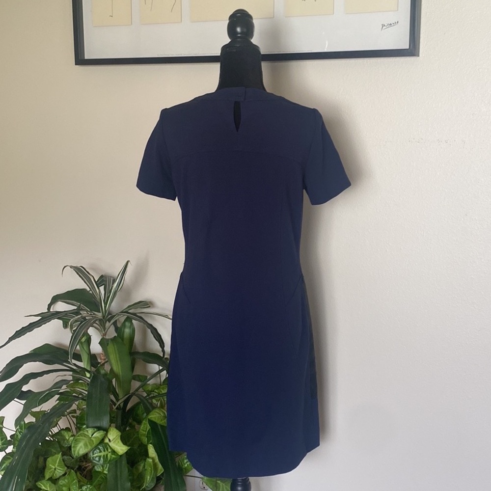 BCBG Maxazria Chrissie Pleather-Blocked Dress - Picture 5 of 14